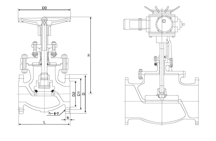 Globe Valve Series drawing